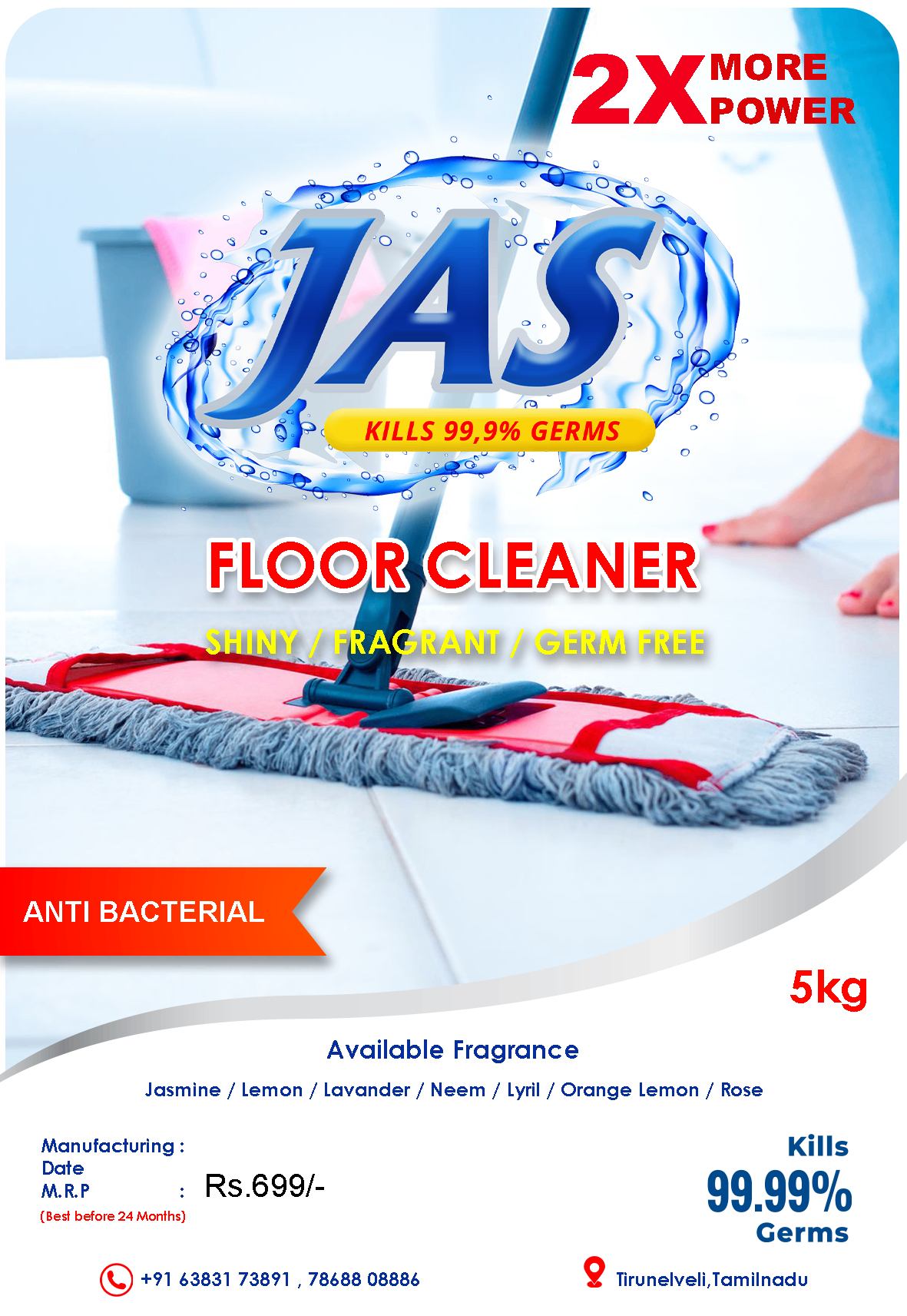 Floor cleaner sticker copy
