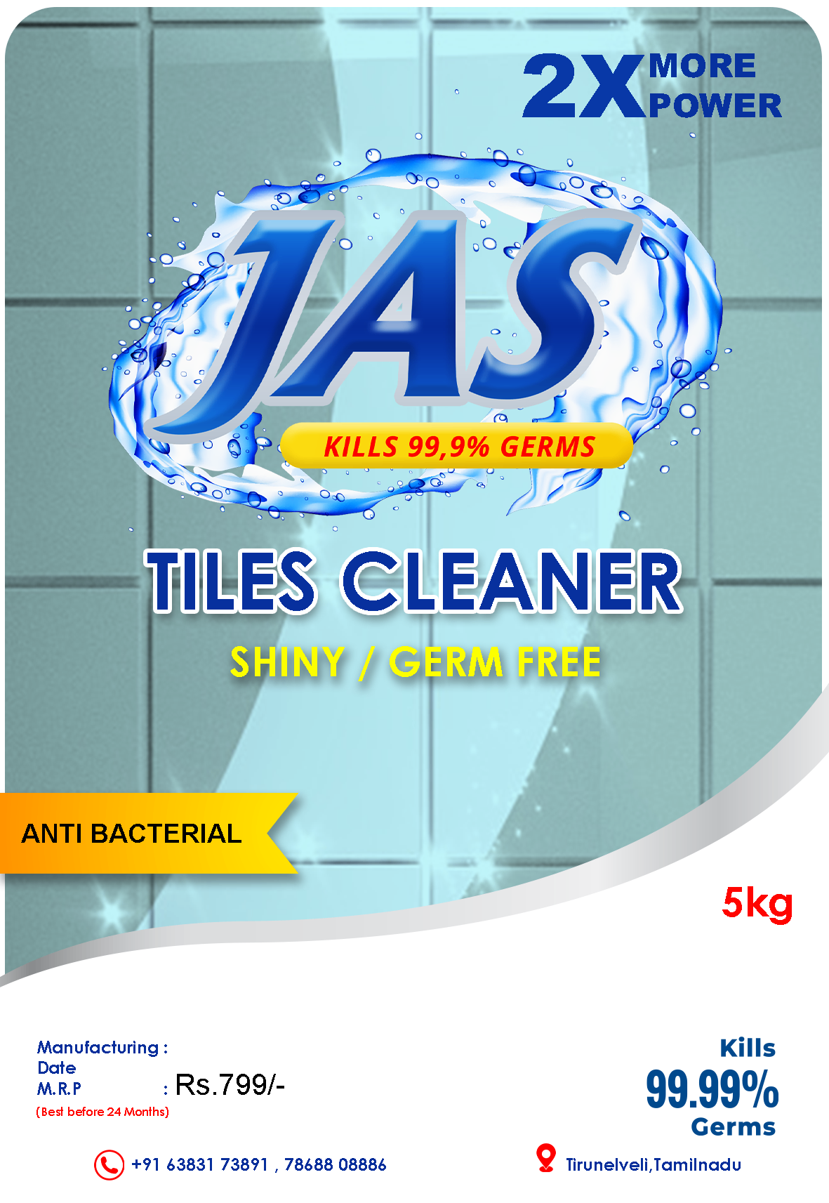 Tiles cleaner sticker copy
